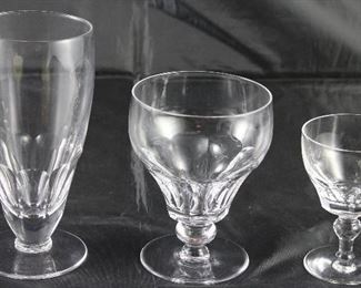 “Dorset” by Stewart England 1955-1964, 18 iced teas, 19 low water goblets, 26 port wine goblets