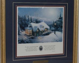 Thomas Kinkade “Silent Night” Framed Print