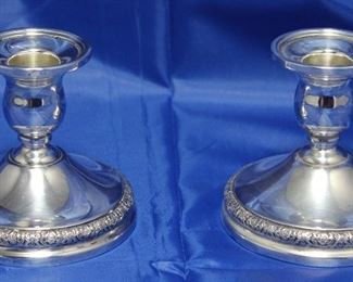 International Silver Co.  “Prelude” Sterling Pair Candlesticks 