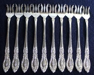 Baker Manchester Sterling Silver “Lady Clare” 1914 cocktail Forks