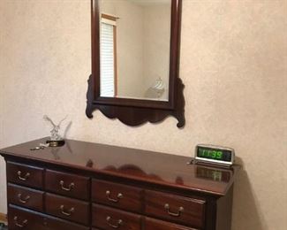 Kincaid - solid wood dresser (SOLD)  and vintage wall mirror