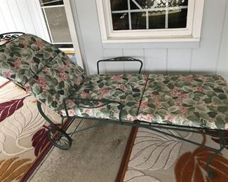 Wrought Iron Patio Chaise 