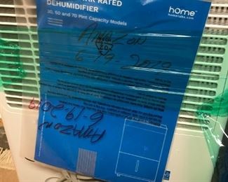 Home energy star rated dehumidifier - only 6 months old