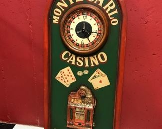 Vintage Monte Carlo Casino Wall Clock