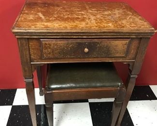 Vintage Sewing table and stool