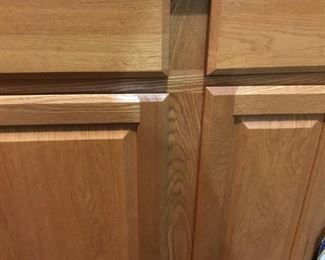 2-Piece Oak cabinet storage with countertop