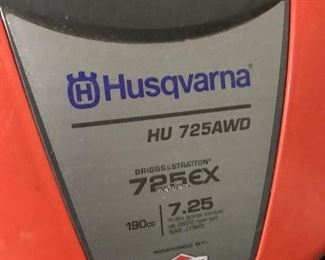 Husqvarna 22" Lawn Mower 7.2 torque (HU725AWD)