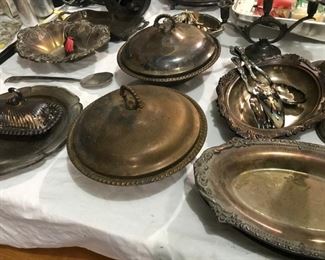 Vintage Silver-Plated serving items
