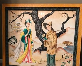 Vintage 1950's Chinese watercolor by Andre'
