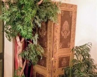 Decorative Room Divider and Plants
