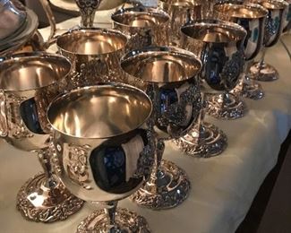 silver plated goblets