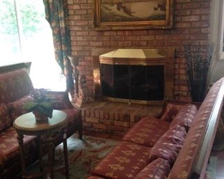 One of two lovely matching sofas