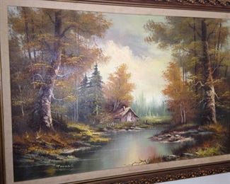 Cabin in the woods framed art