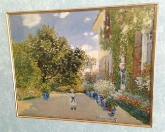 Framed Monet print