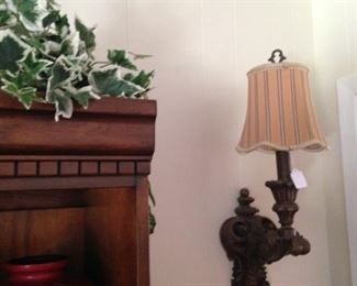 One of two wall lights