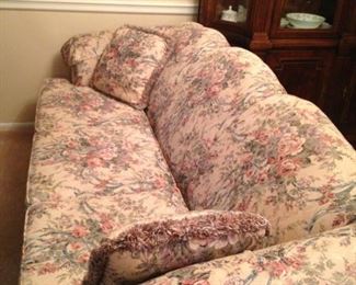 One of two matching sofas