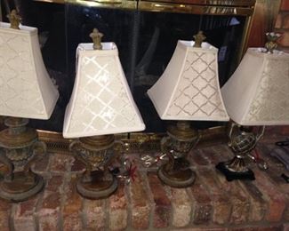 Four small lamps