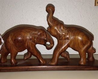 Carved elephants
