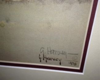 Signed by G. Harvey picture - 1978