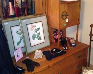 Antique dresser with oval mirror