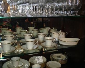 Some of the many china and crystal selections