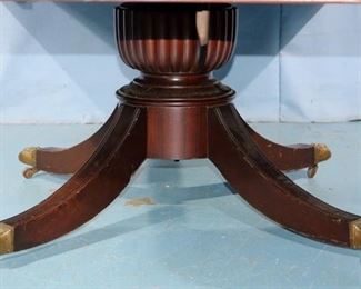 209b  Square mahogany table with 2 leaves, 60 in. W, 6 ft. L.