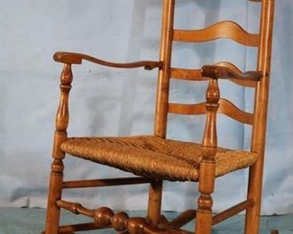 358a  Primitive rocking chair, 45 in. T, 24 in. W, 16 in. D.