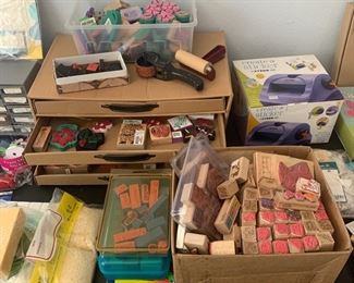 Huge rubber stamp collection.