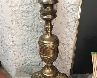 Set of Brass Fireplace Accents/Andrions