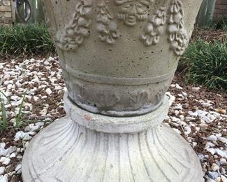 Beautiful Vintage Concrete  Pot on Pedestal