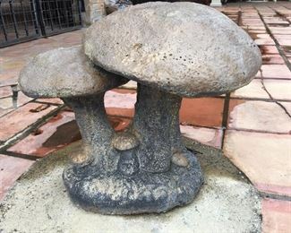 Vintage Concrete Mushrooms