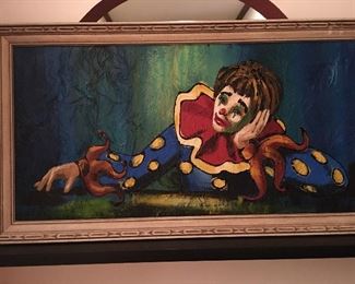 Large “Sad Clown” Painting 