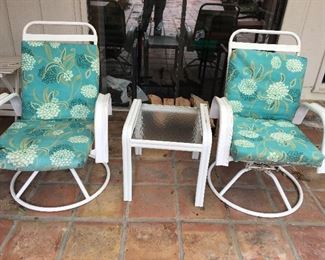 2 Patio Chairs  with Table
