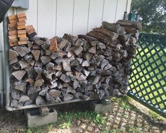 Log Rack Full  of Split Logs 