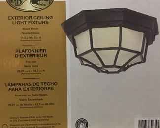 (2) Brand New Hampton bay Exterior Ceiling Light Fixtures - Never Opened
    Great for Porch!!!