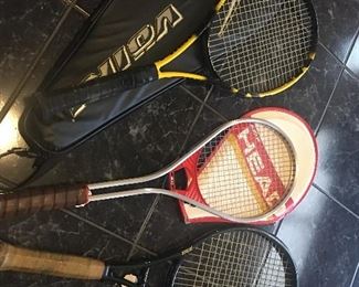 3 Vintage Tennis Raquets