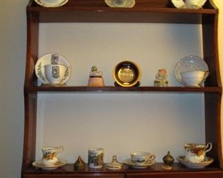 wall shelf & cups & saucers