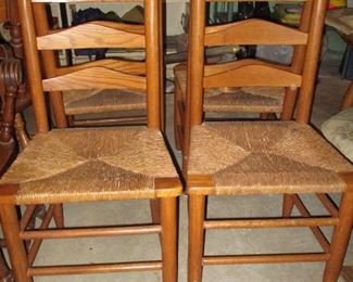 set of 4 ladder back chairs