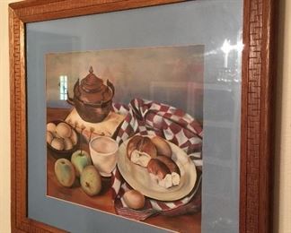 Kitchen ceiling framed art