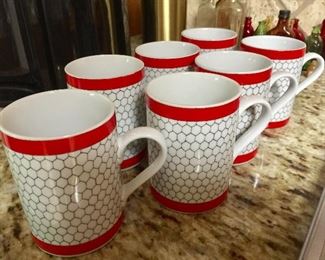 Chicken coffee cups with egg in bottom