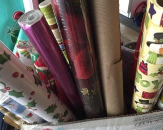 Wrapping paper, bags, tissue