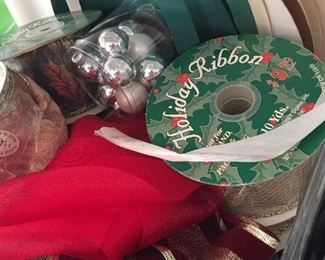 Lots of Christmas ribbon
