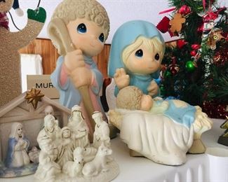 Very large Precious Moments ceramic nativity
