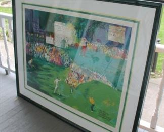 Framed print entitled "Golden Bear" by Leroy Neiman signed and numbered