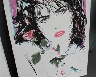 Dennis Mukai canvas, "Rose"