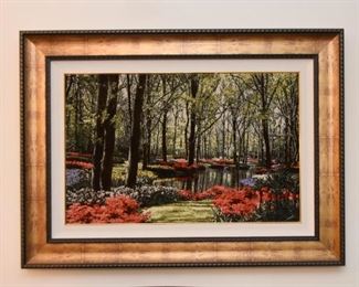 Framed Persian Tabriz Carpet Artwork / Wall Hanging