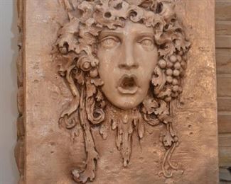 Large Ceramic Relief Wall Plaque