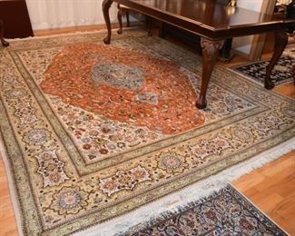 Persian Tabas Carpet / Rug with Animals (approx. 11'10" x 9')