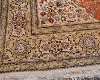 Persian Tabas Carpet / Rug with Animals (approx. 11'10" x 9')