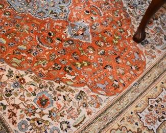 Persian Tabas Carpet / Rug with Animals (approx. 11'10" x 9')